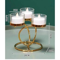 Gold Hurricane Candle Holders