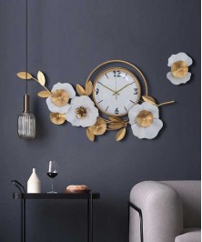 Nordic modern minimalist wall clock white