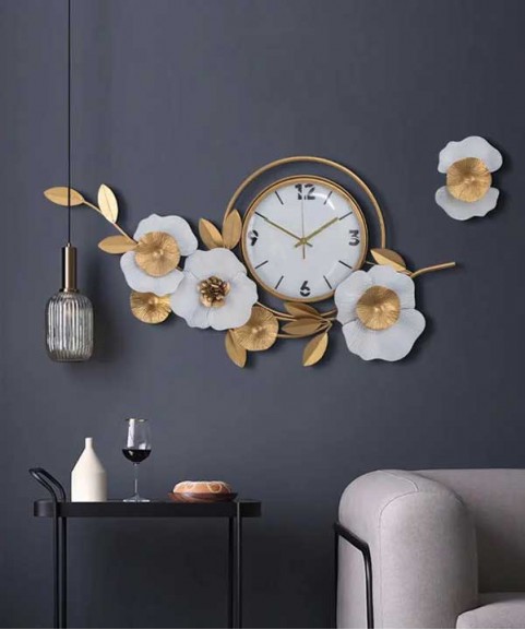 Nordic modern minimalist wall clock white