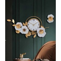 Nordic modern minimalist wall clock white