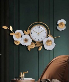 Nordic modern minimalist wall clock white