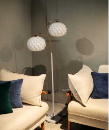 150 x 40 Cm Modern LED Floor Lamp With Natural Feather