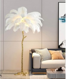 Feahter Modern LED Floor Lamp Stylish And Functional 