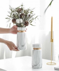 Marble Style Ceramic Vase