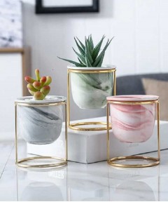 Planting Medtal Stand Decor