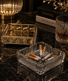 Gold Round Ashtray