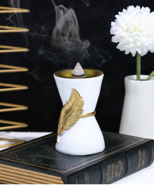 1pc Feather Decor Incense Burner