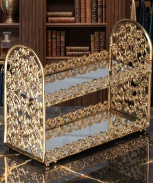 ZEYVE DIAMOND 2-LAYER PEARL PERFUME DISPENSER SHELF 14x24x30cm.6