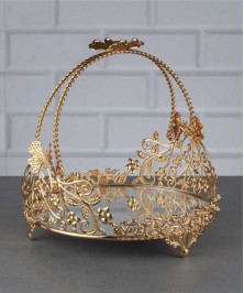 Round Diamond Butterfly Basket