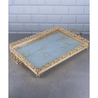 Coral With Handle. Large tray & Middle Tray