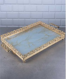 Coral With Handle. Large tray & Middle Tray