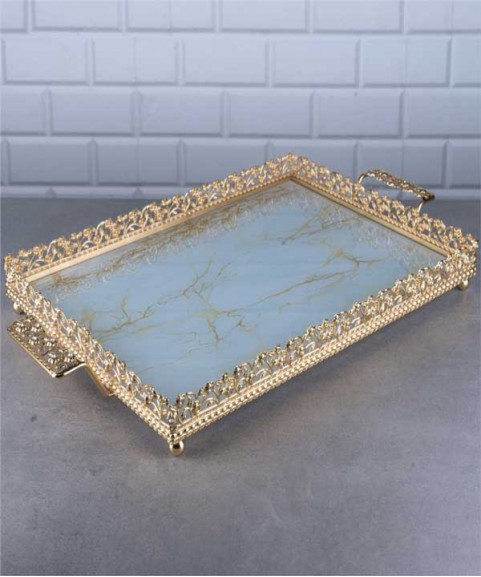 Coral With Handle. Large tray & Middle Tray
