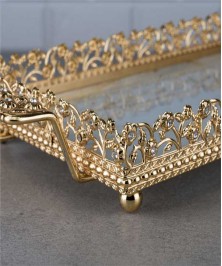 Coral With Handle. Large tray & Middle Tray