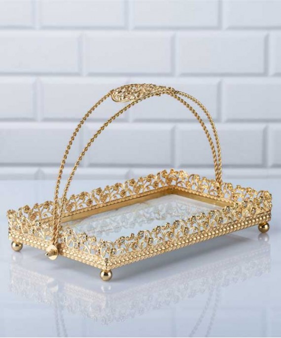 Zeyve Coral 32x20x20cm twisted rectangular Basket