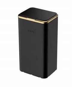  Stainless Stell Smart Induction Type Trash Can With Automatic Open Lid, Sanitary Bucket Black Color