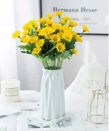 Artificial 26 cm Daisies Room Yellow