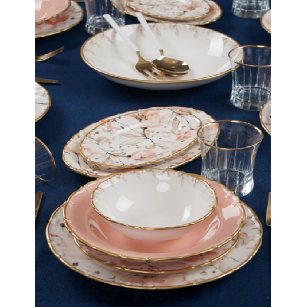Assiette plate en porcelaine D26,8cm - blanc - MARLI - al