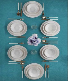 Istanbul 6 Person 24 Piece Gold Dinnerware Set
