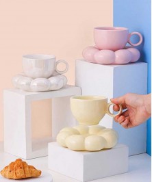 Nordic Ceramic Flower Set Cup