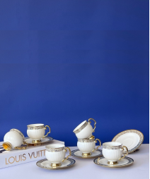  Versace 6 Person Coffee Cup Set 
