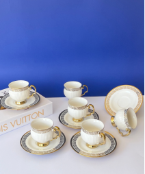  Versace 6 Person Coffee Cup Set 