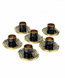 6 Person Coffee Cup Set Black