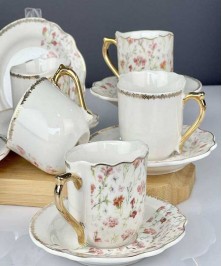  6 Person Coffee Cup Set Pink