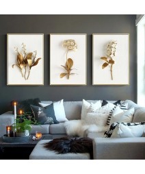 Decoration Home Wall Painting White And Gold Color