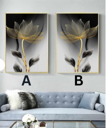 Decoration Home Wall Painting Gold Flower