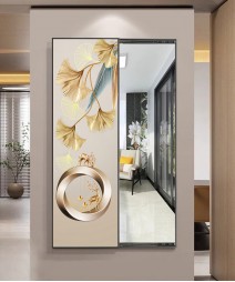 80*150 Cm Gorgeous Mirror Art Painting Gold Plate