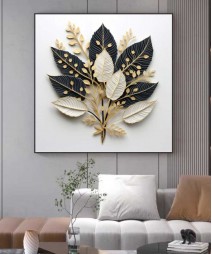 80*80 White Wall Crystal Painting With Led Light