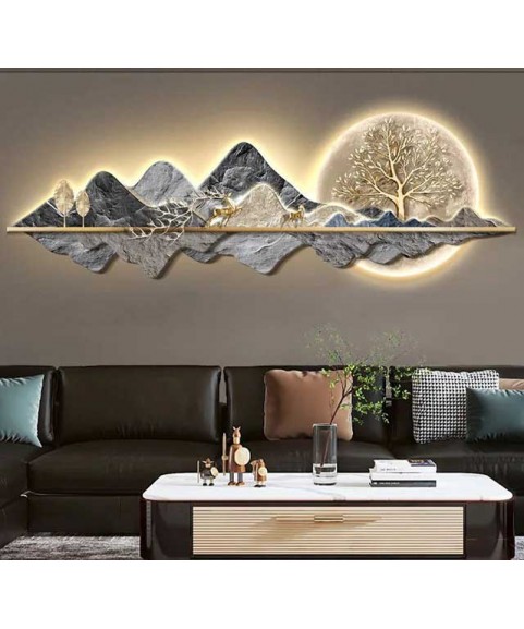 Crystal Porcelain Modern Glass Painting With Living Led Light Paintings And Wall Arts For Home Decor