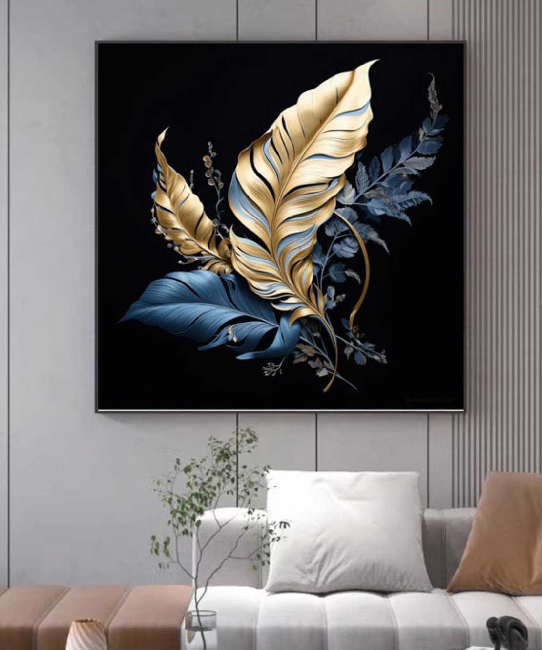 80*80 Black Wall Crystal Painting With Led Light