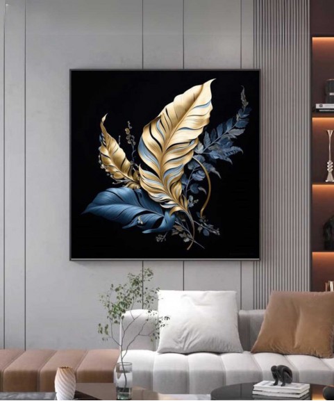 80*80 Black Wall Crystal Painting With Led Light