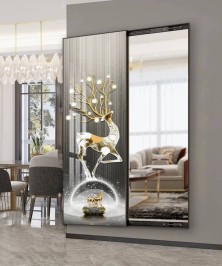 80*150 Cm Gorgeous Mirror Art Painting With Deer