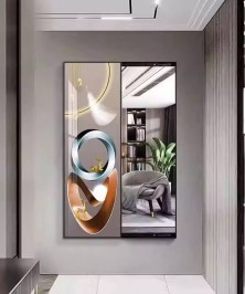 80*150 Cm Gorgeous Mirrior Art Painting Multi Color