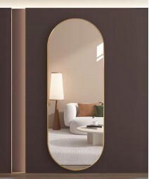 70*170 Cm Oval Shape Mirrior For The Living Room And Bedroom Gold Frame