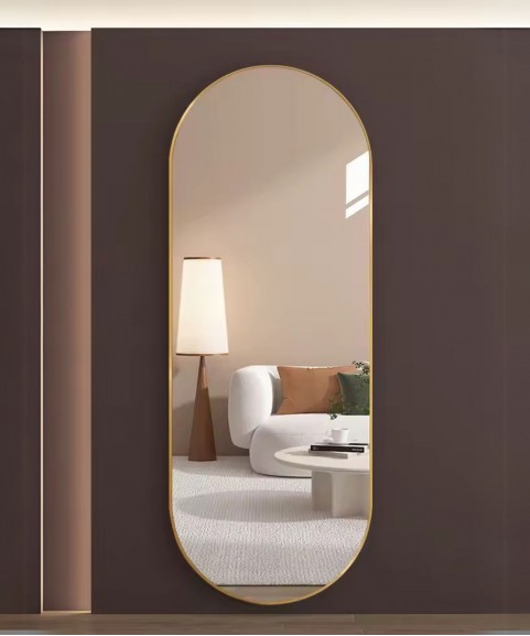 70*170 Cm Oval Shape Mirrior For The Living Room And Bedroom Gold Frame