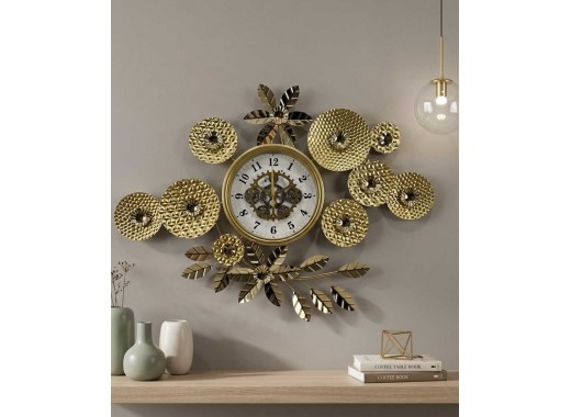 Gold And White Metal Clock New Collection
