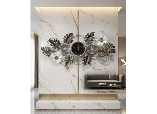 Silver Metal Clock New Collection