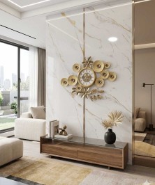 Gold And White Metal Clock New Collection