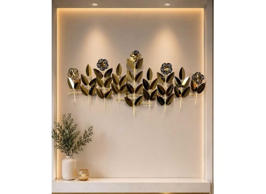 150 x 73 Wall Metal Blossom Living Room