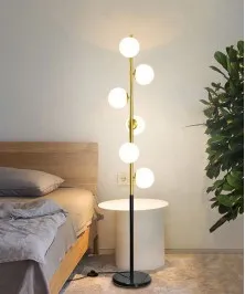 165 x 30 Cm Five  Modern LED Floor Lamp Aliminium Steel Black And Gold