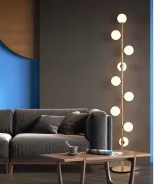 160 x 30 Cm 9 Lamp Modern LED Floor Lamp Stylish And Functional Balck