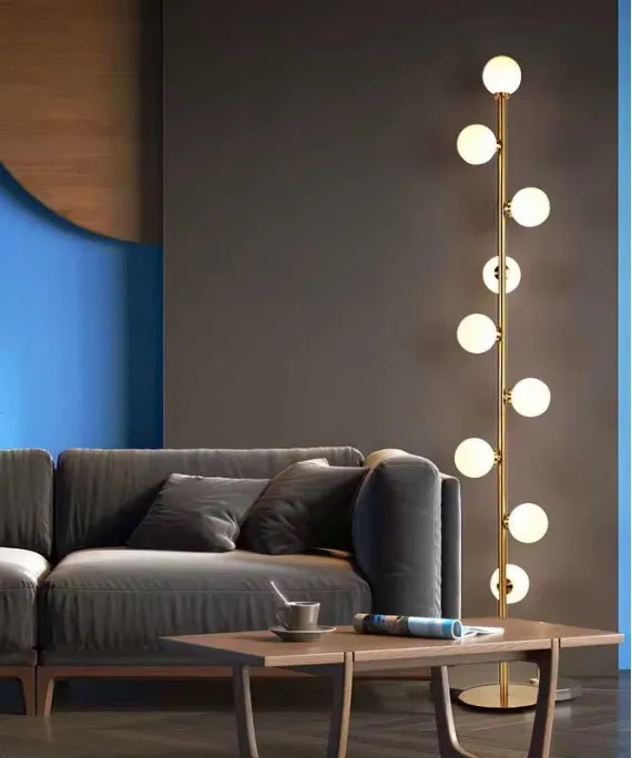 160 x 30 Cm 9 Lamp Modern LED Floor Lamp Stylish And Functional Balck