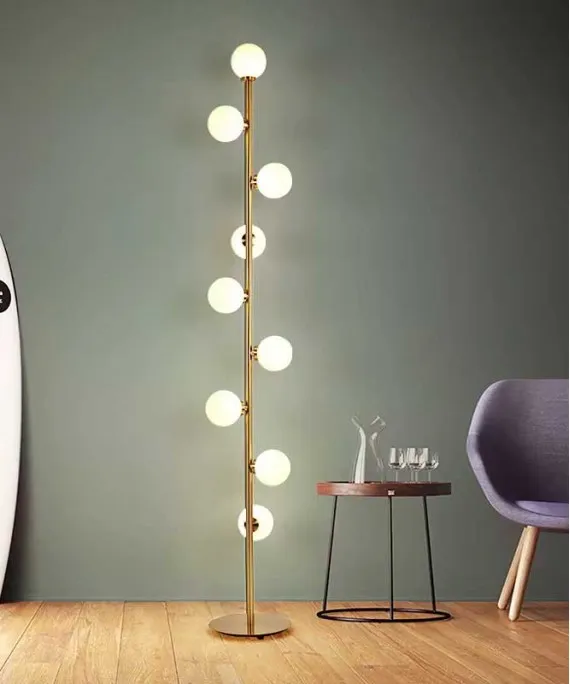 160 x 30 Cm 9 Lamp Modern LED Floor Lamp Stylish And Functional Balck