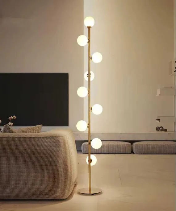 160 x 30 Cm 9 Lamp Modern LED Floor Lamp Stylish And Functional Balck