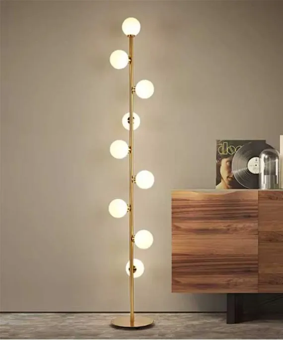 160 x 30 Cm 9 Lamp Modern LED Floor Lamp Stylish And Functional Balck