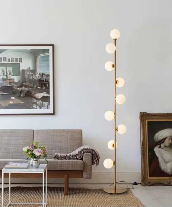 160 x 30 Cm 9 Lamp Modern LED Floor Lamp Stylish And Functional Balck