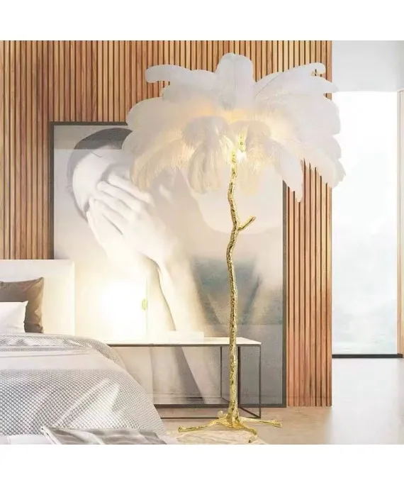 Feahter Modern LED Floor Lamp Stylish And Functional 